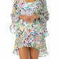 Anne Cole Maiô Túnica Floral Paisley Feminino Branco Tamanho XX-S