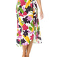 Anne Cole Feminino Bold Floral Ring Saia Sarong Saída de Banho Maiô Branco Tamanho X-G