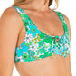 Biquíni Hurley Wild Bloom Mist com amarração frontal, azul, tamanho extrapequeno, feminino