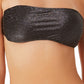Biquíni California Waves Junior Metallic Shine Bandeau Top Maiô Preto