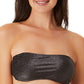 Biquíni California Waves Junior Metallic Shine Bandeau Top Maiô Preto