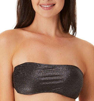 Biquíni California Waves Junior Metallic Shine Bandeau Top Maiô Preto
