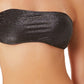 Biquíni California Waves Juniores Feminino Metallic Shine Bandeau Top Maiô Preto Tamanho P