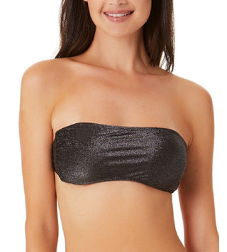 Biquíni California Waves Junior Metallic Shine Bandeau Top Maiô Preto
