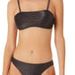 Biquíni California Waves Junior Metallic Shine Bandeau Top Maiô Preto