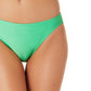 California Waves Junior's Metallic Shine Hipster Bikini Bottoms Maiô Verde