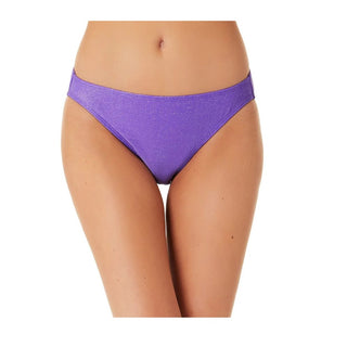California Waves Junior's Metallic Shine Hipster Bikini Bottoms Maiô Roxo Tamanho Médio