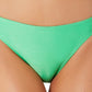 California Waves Junior's Metallic Shine Hipster Bikini Bottoms Maiô Verde