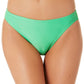 California Waves Junior's Metallic Shine Hipster Bikini Bottoms Maiô Verde