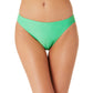 California Waves Junior's Metallic Shine Hipster Bikini Bottoms Maiô Verde