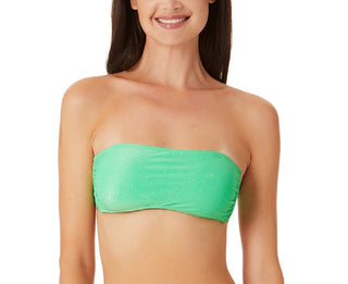 Biquíni California Waves Junior Metallic Shine Bandeau Top Maiô Verde