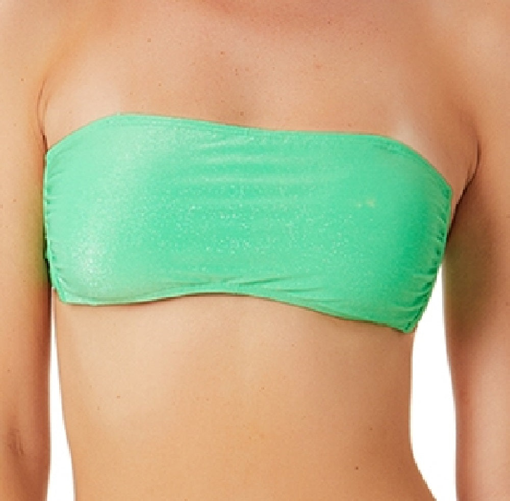 Biquíni California Waves Junior Metallic Shine Bandeau Top Maiô Verde