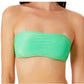 Top de biquíni California Waves Junior Metallic Shine Bandeau Verde Tamanho M