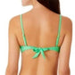 Top de biquíni California Waves Junior Metallic Shine Bandeau Verde Tamanho M
