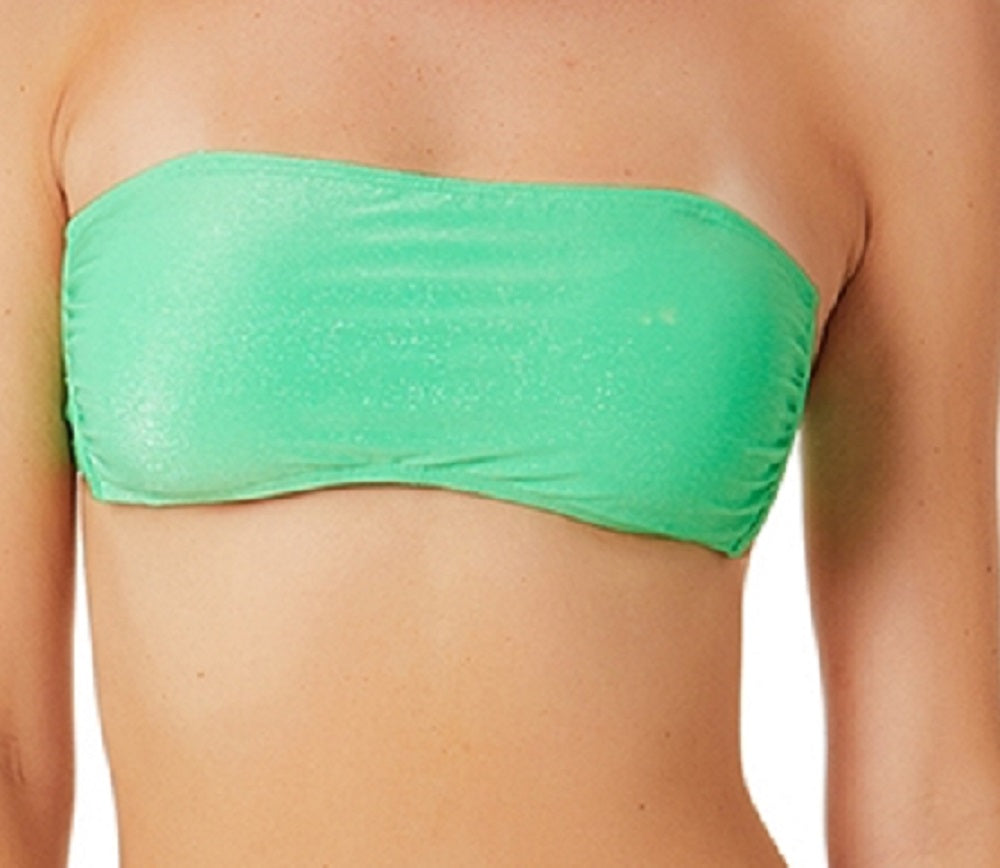 Biquíni California Waves Junior Metallic Shine Bandeau Top Maiô Verde