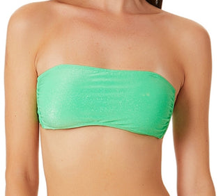 Biquíni California Waves Junior Metallic Shine Bandeau Top Maiô Verde