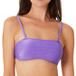 Biquíni California Waves Junior Metallic Shine Bandeau Top Maiô Roxo