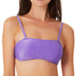 Biquíni California Waves Junior Metallic Shine Bandeau Top Maiô Roxo