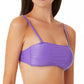 Biquíni California Waves Junior Metallic Shine Bandeau Top Maiô Roxo