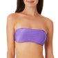 Biquíni California Waves Junior Metallic Shine Bandeau Top Maiô Roxo