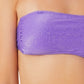 Biquíni California Waves Junior Metallic Shine Bandeau Top Maiô Roxo