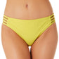 Biquíni California Waves Junior com tiras laterais hipster e maiô amarelo