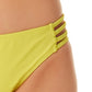 Biquíni California Waves Junior com tiras laterais hipster e maiô amarelo