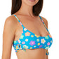 Top de biquíni com alças laterais e estampa de pétalas California Waves Junior's Petal Pop, multicolorido
