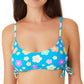 Top de biquíni com alças laterais e estampa de pétalas California Waves Junior's Petal Pop, multicolorido