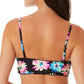 Maiô California Waves Junior Gerber Daisy Lettuce Edge Bandeau Top Preto