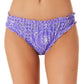 Calcinha de biquíni hipster com estampa floral California Waves Junior, roxo