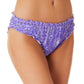 Calcinha de biquíni hipster com estampa floral California Waves Junior, roxo