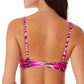 Biquíni com aro bralette feminino California Waves, maiô rosa, tamanho extrapequeno