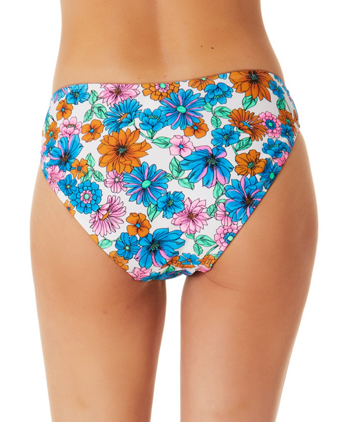 California Waves Feminino Sunsets Hipster Bottoms Maiô Branco Tamanho Grande