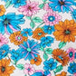 California Waves Feminino Papel de Parede Floral Long Line Bandeau Top Maiô Azul