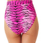 Biquíni California Waves Junior Topaz Tiger Banded Cintura Alta Maiô Rosa