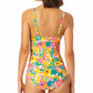 Maiô feminino Anne Cole Sunshine Floral, amarelo, tamanho 6