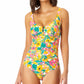 Maiô feminino Anne Cole Sunshine Floral, amarelo, tamanho 6
