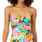 Anne Cole Tankini Top franzido Twist Feminino Azul Tamanho Grande