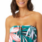 Anne Cole Zesty Tropical Bluson Maiô Feminino com Fenda Verde