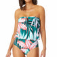 Anne Cole Zesty Tropical Bluson Maiô Feminino One Piece Keyhole Verde Tamanho 10