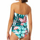 Anne Cole Zesty Tropical Bluson Maiô Feminino One Piece Keyhole Verde Tamanho 10