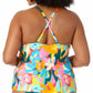 Anne Cole Feminino Plumeria Easy Trapeze Tankini Maiô Multicolorido Tamanho 22W