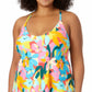 Anne Cole Feminino Plumeria Easy Trapeze Tankini Maiô Multicolorido Tamanho 22W
