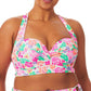Biquíni com alças estilo Hawaii Sunsets da California Waves, feminino, tamanho 1X, branco