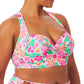 Biquíni com alças estilo Hawaii Sunsets da California Waves, feminino, tamanho 1X, branco