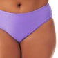 Calcinha de biquíni feminina California Waves Plus Metallic, maiô roxo, tamanho 3X