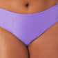 Calcinha de biquíni feminina California Waves Plus Metallic, maiô roxo, tamanho 3X