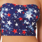 Maiô California Waves Junior's Splatter Star Long Line Bandeau Top Azul