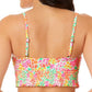 Top de biquíni feminino Salt + Cove Juniors Sun Garden Smocked Cami Multi XS